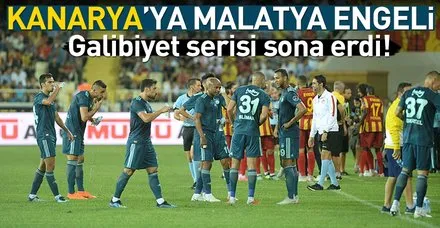 F.Bahçe Malatya'da kayıp! Müthiş seri bitti