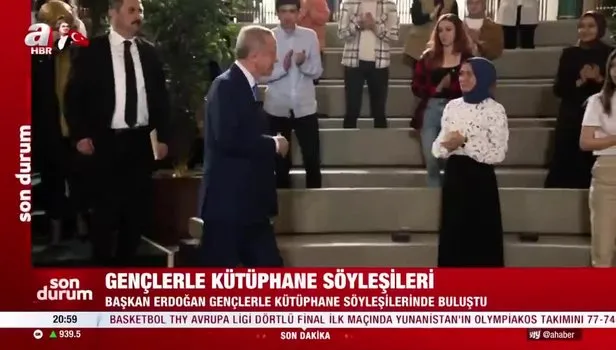 Başkan Erdoğan gençlerle kütüphane söyleşilerinde buluştu