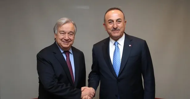 Dışişleri Bakanı Mevlüt Çavuşoğlu BM Genel Sekreteri Antonio Guterres ile görüştü