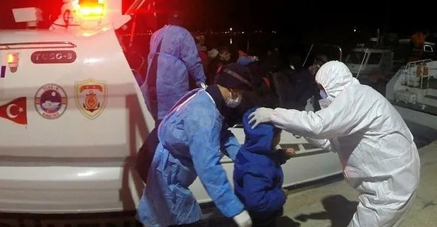 Yunanistan tarafından Türk kara sularına geri itilen 61 sığınmacı kurtarıldı