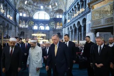 Erdoğan’dan Ayasofya’da dua