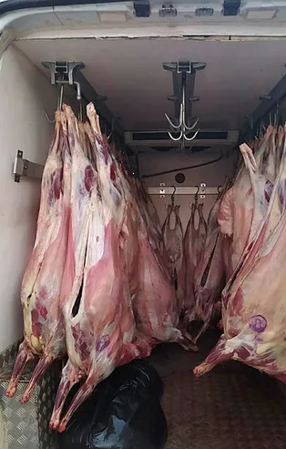 Adana'da kaynağı belli olmayan 2 ton et ele geçirildi