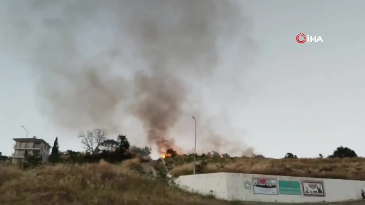 Tekirdağ'da Çırçır Tepesi'nde korkutan yangın