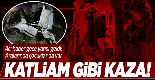 Son dakika: Yeni yılın ilk dakikalarında katliam gibi kaza! Aksaray’da 2 otomobil çarpıştı: 7 kişi hayatını kaybetti