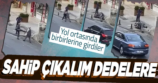 Dedeler yol ortasında birbirlerine girdi