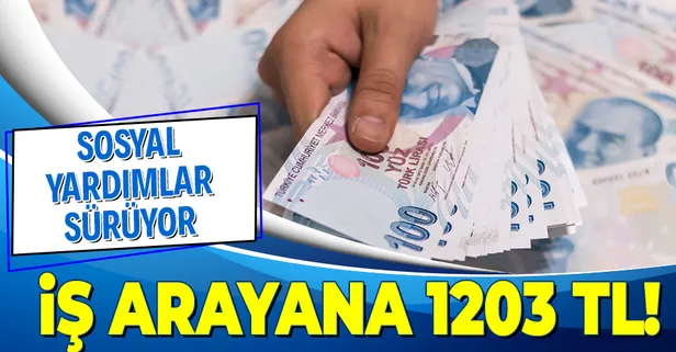 Sosyal yardımlar sürüyor: İş arayana 1.203 TL