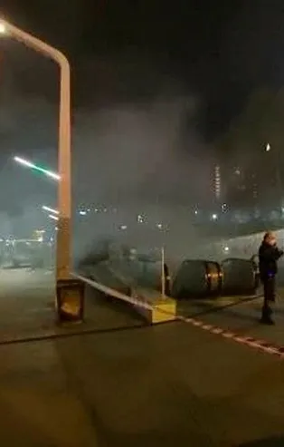 Taksim Metro İstasyonu'nda yangın!