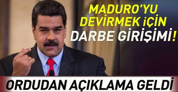 Son dakika... Venezuela’da Nicolas Maduro’yu devirmek için darbe girişimi! Ordudan açıklama geldi