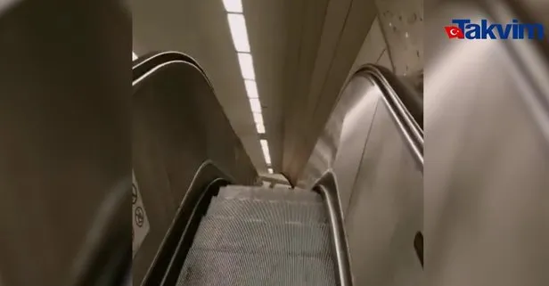 Vezneciler metro istasyonundaki yürüyen merdivenler tasarruf adı altında durduruldu mu? Sosyal medyada dikkat çeken görüntü