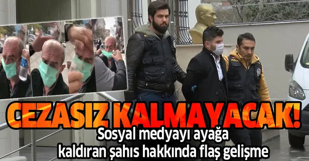 Son dakika: İstanbul'da yaşlı adama maske takarak tepki çeken şahıs hakkında flaş gelişme