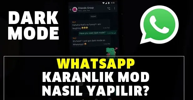 ios ve android whatsapp karanlik mod
