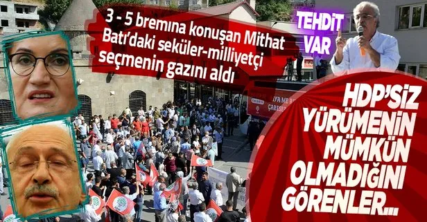HDP Eş Genel Başkanı Mithat Sancar, CHP ve İYİ Parti’yi tehdit etti: HDP’siz yürümenin mümkün olmadığını görenler...