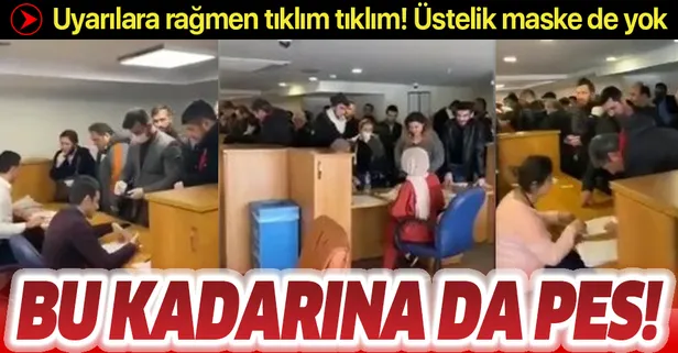 ‘Evde kal’ çağrılarına rağmen tapu müdürlükleri doldu taştı