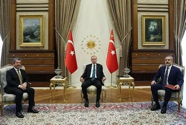 Başkan Erdoğan Barzani’yi kabul etti