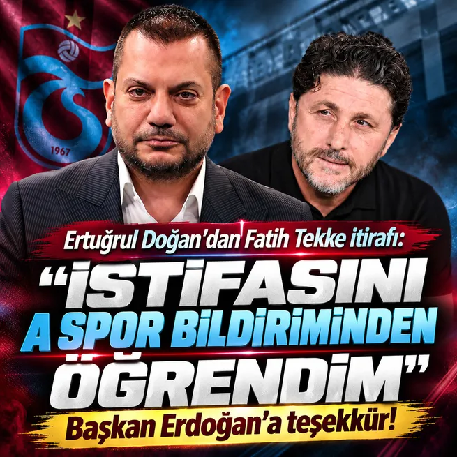 Trabzonspor Başkanı Ertuğrul Doğandan flaş açıklama: Fatih Tekkenin istifasını A Spor bildirimiyle öğrendim