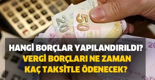 Vergi borçları ne zaman, kaç taksitle kaç ay ödenecek? Hangi borçlar yapılandırıldı? SGK, KYK, vergi, trafik ve köprü borçlarını kapsıyor