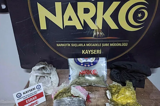 Kayseri'de uyuşturucu taciri 2 kilo esrar ile yakalandı