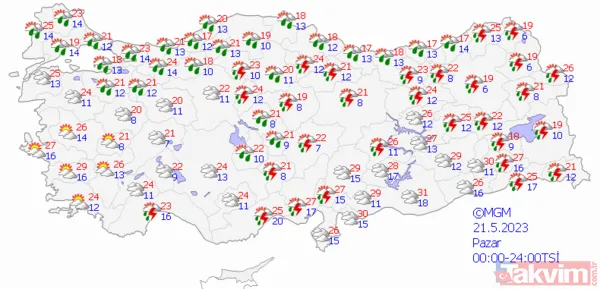 HAVA DURUMU | Meteoroloji’den 17 kente sarı kodlu uyarı! Sel, su baskını, hortum geliyor dikkat | 17 Mayıs 2023 hava durumu - 10