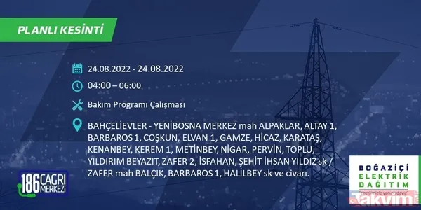 1.5 - 8 saat sürebilir! İstanbul'u etkileyecek elektrik kesintisi: Bağcılar, Eyüpsultan, Fatih... Mahalle mahalle sokak sokak tüm detaylar - 11