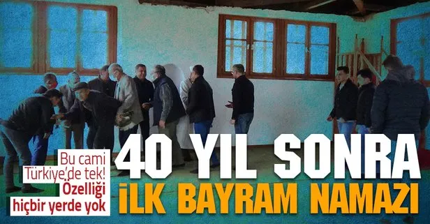 Türkiye’nin çıkılan değil inilen tek yaylası Karabağlar Yaylası Bağlarbaşı mevkiindeki 165 yıllık Kadı Kahvesi Camii’nde 40 yıl sonra ilk bayram namazı