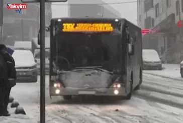 Arnavutköy’de İETT otobüsü böyle kaydı