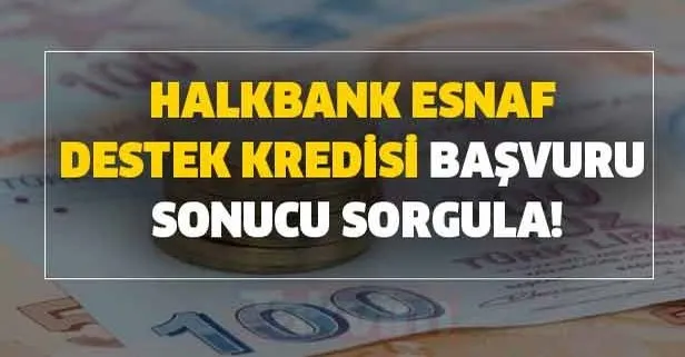 Halkbank esnaf destek kredisi başvuru sonucu sorgula! Halkbank 25 bin TL esnaf kredisi nasıl alınır, şartları neler?