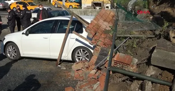 Son dakika: Beşiktaş Cengiz Topel Caddesi’nde bir otoparkta istinat duvarı araçların üzerine çöktü!