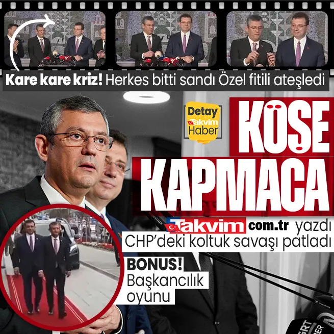 CHPdeki foto kriz basın toplantısında deşifre oldu! Herkes bitti sanırken Özgür Özel fitili ateşledi... Bir de zabıta şovu!