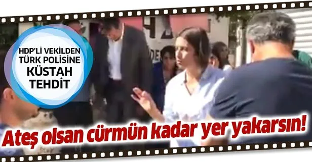 HDP’li milletvekili Dersim Dağ’dan Türk polisine küstah tehdit!