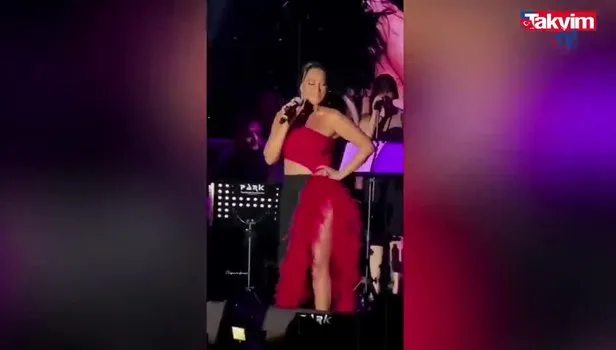 Hülya Avşar kasığına kadar derin yırtmaçlı sahne kıyafetiyle sosyal medyayı salladı!