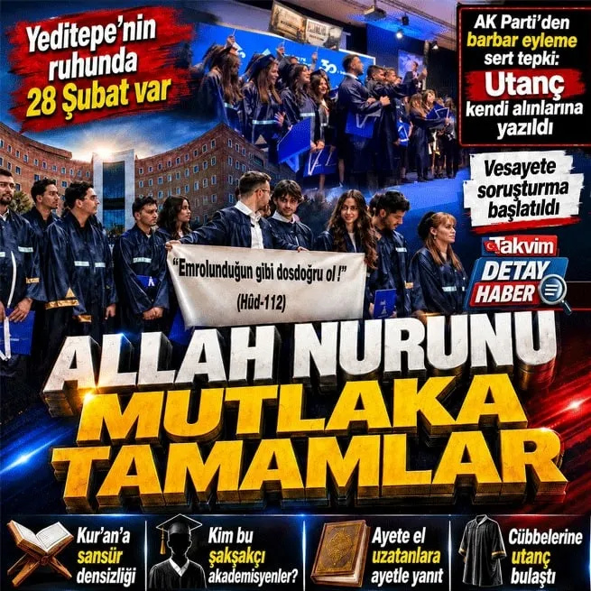 Fakülteye vesayet çöktü! Yeditepenin ruhundaki 28 Şubat kalıntıları: Emrolunduğun gibi dosdoğru ol ayetine sansür densizliği! Soruşturma başlatıldı
