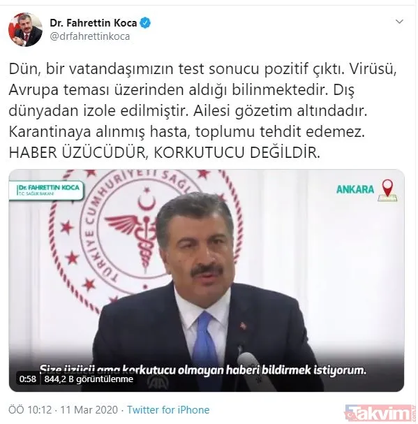 Türkiye'de 11 Nisan koronavirüs (Kovid-19) vaka sayısı kaç oldu? Bakan Koca açıkladı: İlk kez azaldı - 34