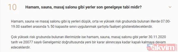 Kafe restoranlarda HES kodu zorunlu mu? Kahvehanelerde oyun serbest mi? Kimler toplu taşıma kullanabilecek? - 20