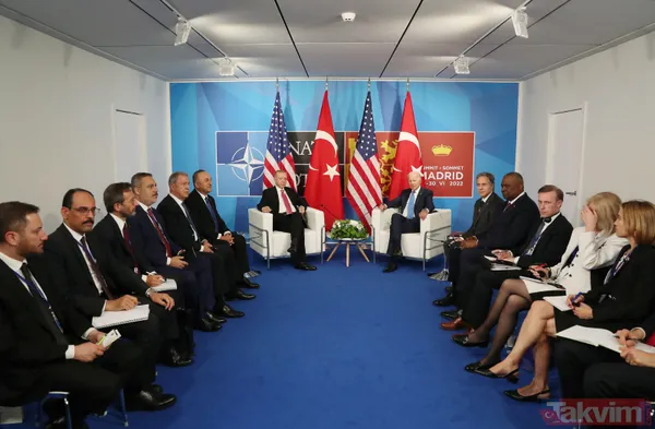 Madrid'de Türkiye - ABD zirvesi! Başkan Recep Tayyip Erdoğan, ABD Başkanı Joe Biden ile bir araya geldi - 7