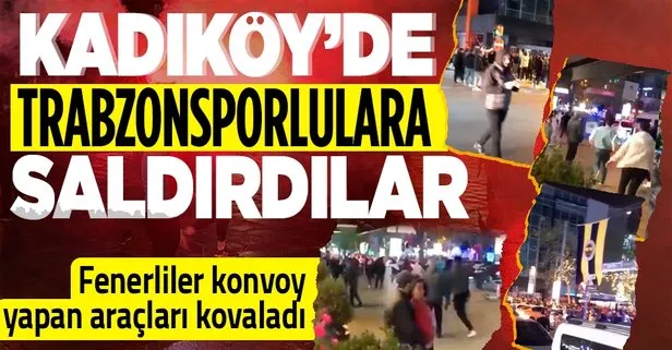 Kadıköy’de Trabzonspor taraftarına saldırı! Fenerbahçeliler şampiyonluğu kutlayanları kovaladı...