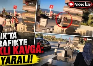 Ayvalık’ta trafikte bıçaklı kavga: 1 yaralı!