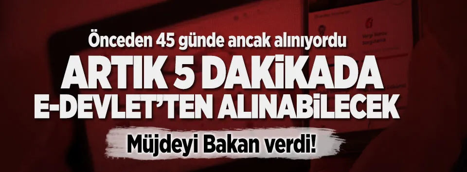 'SRC' belgesi de e-Devlet'ten alınabilecek