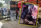 İşçiler teneke kovada yaktıkları ateşle ısınırken patlama oldu! O anlar anbean kamerada