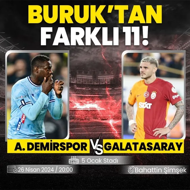 Galatasaray’ın Adana Demirspor maçı 11’i belli oldu!