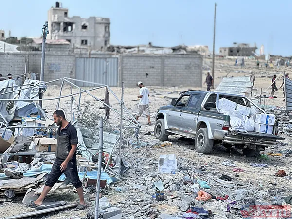 Han Yunus'tan geri acı kaldı! Soykırımcı İsrail Gazze'deki yıkımı böyle görüntülendi - 41