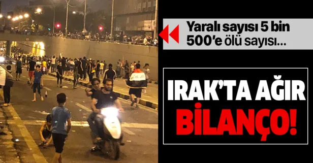 Irak'ta bilanço yükseliyor! 6 gün içinde 100 kişi öldü