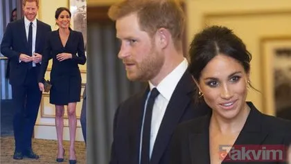 İngiliz kraliyet ailesinin yeni üyesi Meghan Markle mini elbisesiyle davete gitti...