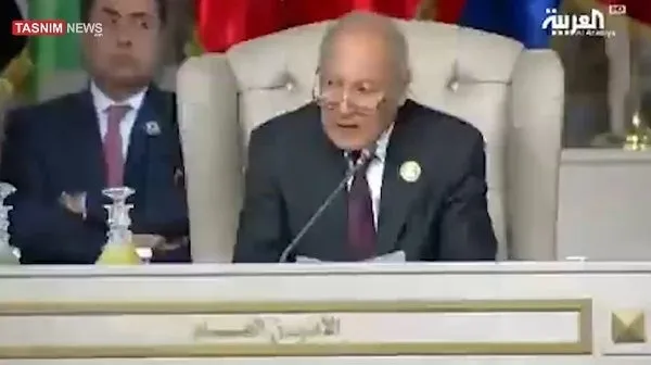 Son dakika: Arap Birliği Genel Sekreteri Ahmed Abul Ghait'in skandal Filistin tanımına Katar Emiri Al Sani'den tepki! Salonu terk etti-3