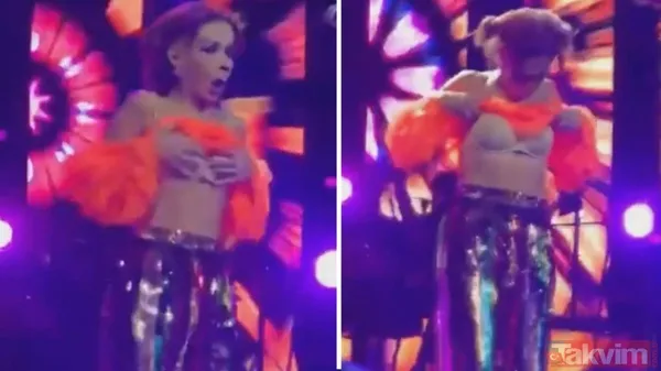 Yıldız Tilbe'nin uluorta kıyafeti düştü bir anda sütyeni ne var ne yoksa göründü! Hiç bir şey yokmuş gibi... - 6