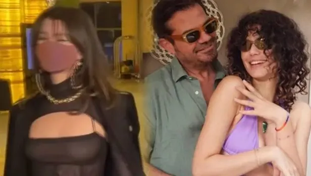 Beren Saat hem transparan hem iç çamaşırsız tarzıyla yürek hoplattı! Ozan Doğulu'nun doğum günü partisi akıllara zarar tercih!
