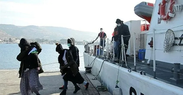 İzmir’de Türk kara sularına geri itilen 69 sığınmacı kurtarıldı