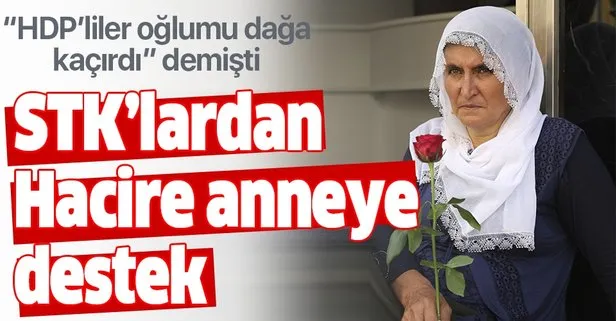 Oğlu için HDP İl Başkanlığı önünde oturma eylemi yapan anne Hacire Akar’a destek