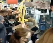 Metrobüste maske tartışması