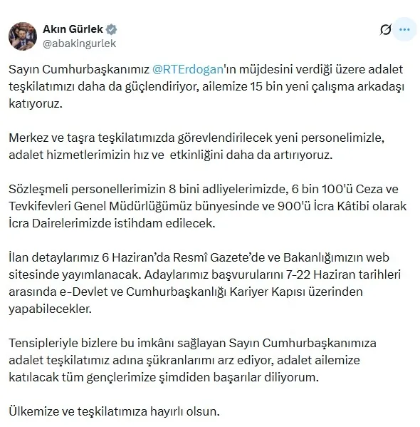 adalet-teskilatina-15-bin-yeni-personel-alinacak-1780686985616.jpeg Adalet teşkilatına 15 bin yeni personel alınacak! Bakan Gürlek detayları duyurdu | İşte başvuru tarihleri-2