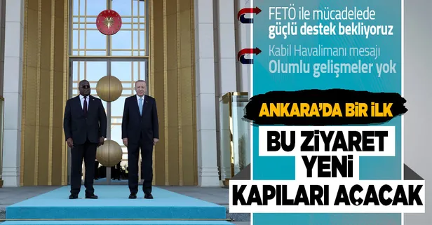 Son dakika: Başkan Erdoğan ve Kongo Cumhurbaşkanı Felix Tshisekedi'den önemli açıklamalar